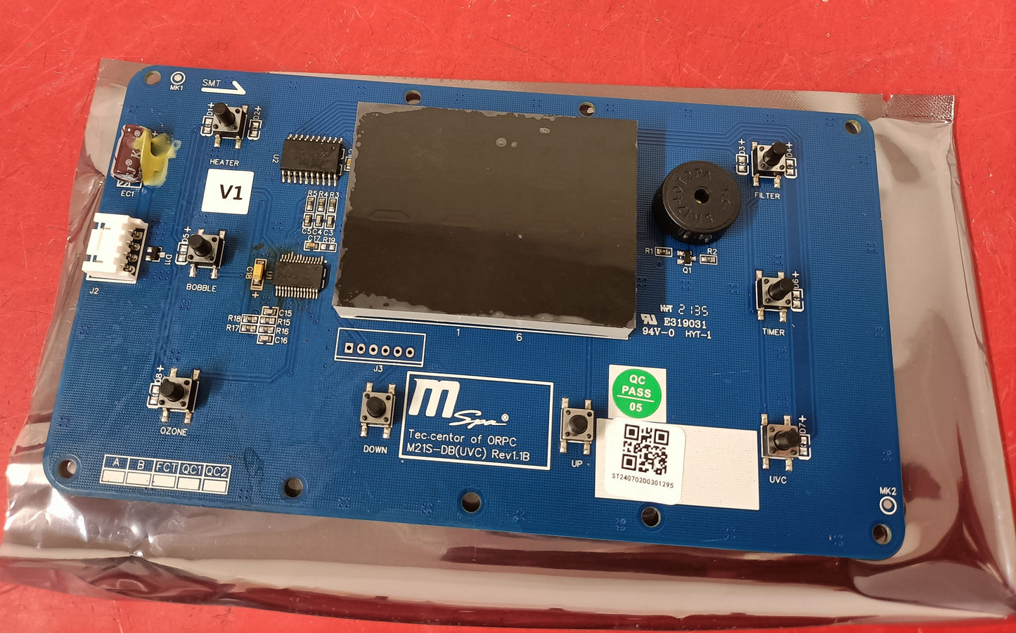 Top Panel Circuit Board with UVC and Ozone for older Mono and Tuscany Models. No Wifi!