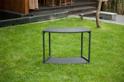 Wicker Open Storage Round Green