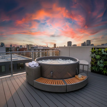 Wicker 3-piece round set